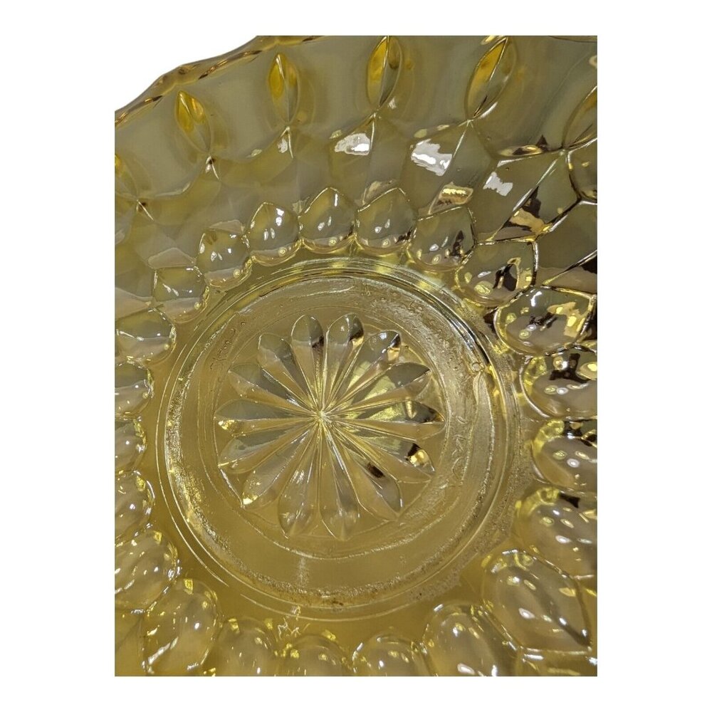 Vintage 1960s Anchor Hocking Fairfield Amber Serving Plate & Divided Relish Dish - Picture 5 of 13